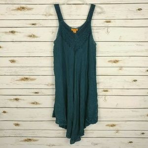 Sakkas Tunic Tank Dress Asymmetrical Embroidered